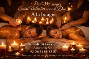 Massage à la bougie en duo pour la Saint‑Valentin près de Lille – En Corps d’Âme et Les 3 Clefs de l’Âme